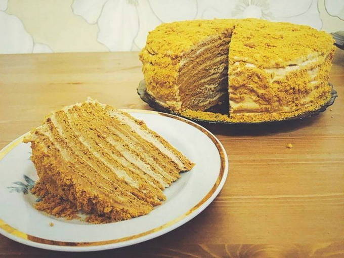 Торт медовик классический рецепт с фото пошагово