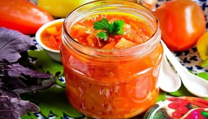 Лечо с томатной пастой - классический рецепт с пошаговыми фото