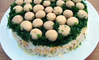 Салат грибная (лесная) поляна с шампиньонами