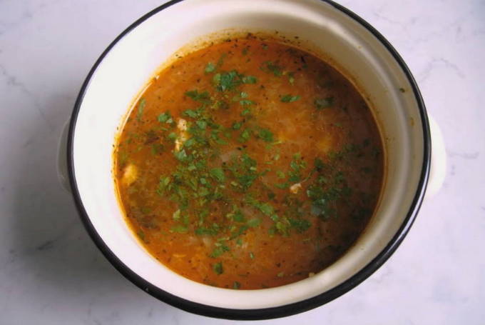 Суп харчо из курицы с рисом классический