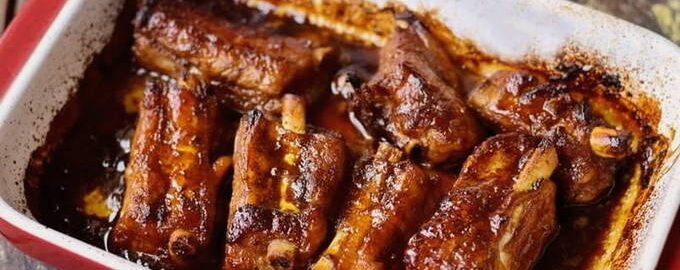 Маринад для свиных ребрышек - 7 пошаговых рецептов для запекания в духовке