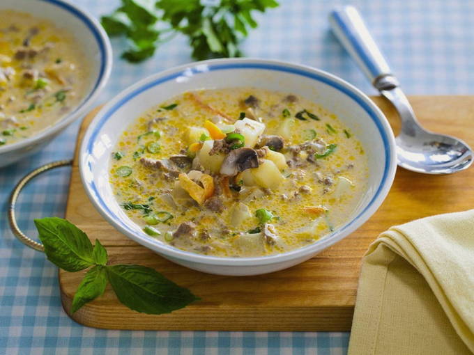 Суп на курином бульоне — 10 вкусных пошаговых рецептов