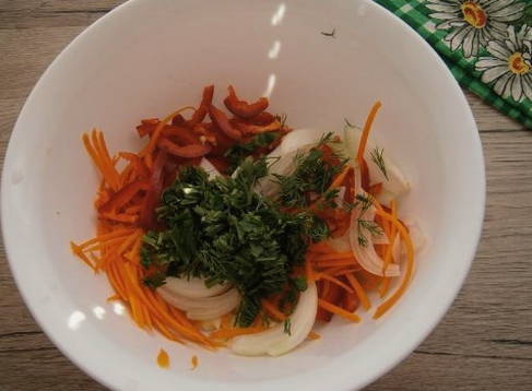 Баклажаны по корейски с морковью и болгарским перцем и уксусом рецепт приготовления