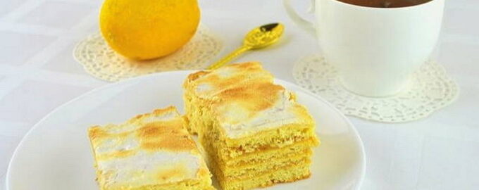 Лимонный пирог из дрожжевого теста (с лимонной начинкой)