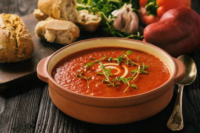 Суп из томатной пасты