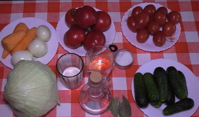 Салат на зиму: капуста, перец, морковь, лук и помидоры: рецепт с фото (+отзывы)