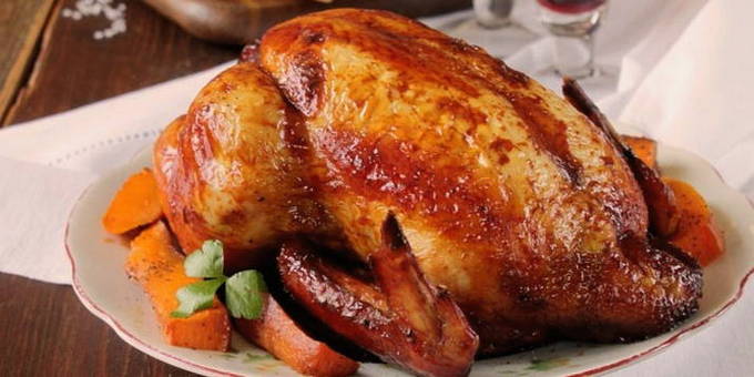 Рецепт: Курица-гриль - в духовке на гриле