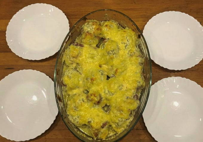 Картошка с беконом в духовке — 8 пошаговых рецептов