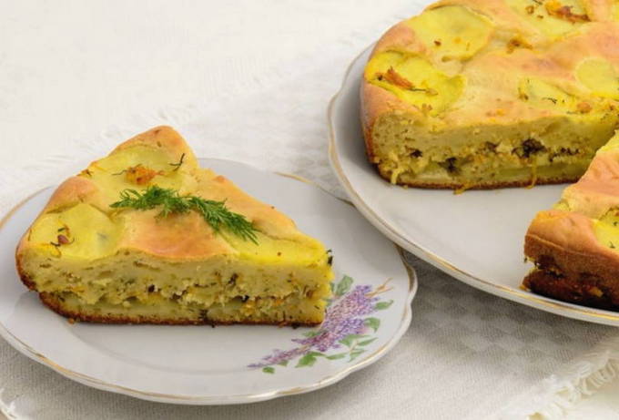 Пирог с картошкой и фаршем — 7 пошаговых рецептов