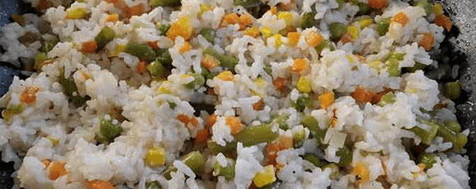 Рис с овощами на сковороде – это вкусно! Фото рецепт