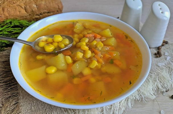Суп с кукурузой — 6 вкусных рецептов