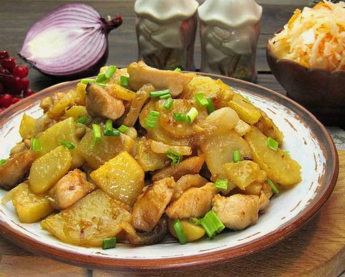Жареная картошка с мясом — 8 вкусных рецептов
