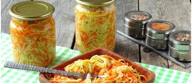 Салат из кабачков и моркови на зиму - оригинальный рецепт с пошаговыми фото