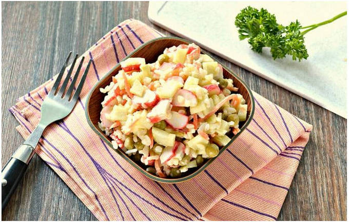Салат с крабовыми палочками - самых вкусных и простых рецептов с фото пошагово страница 2
