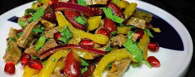 Салат с фасолью и колбасой – пошаговый рецепт приготовления с фото