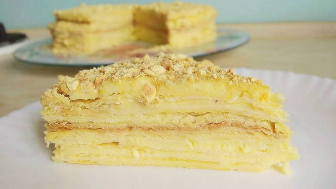Торт Наполеон с малиной, пошаговый рецепт с фото на ккал